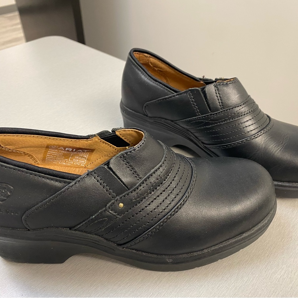 Ariat women’s steel toe clogs leather safety shoes